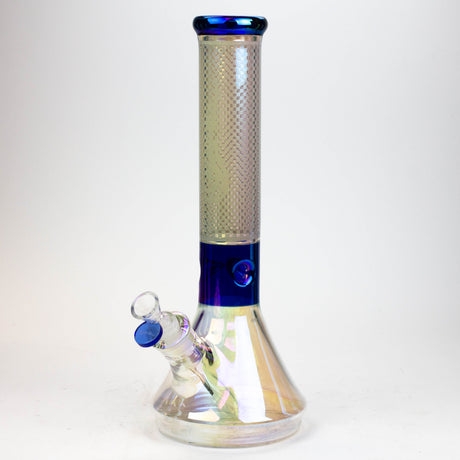 13" Genie electroplated glass beaker bong ( F11 ) Beaker Bong ONE Blue
