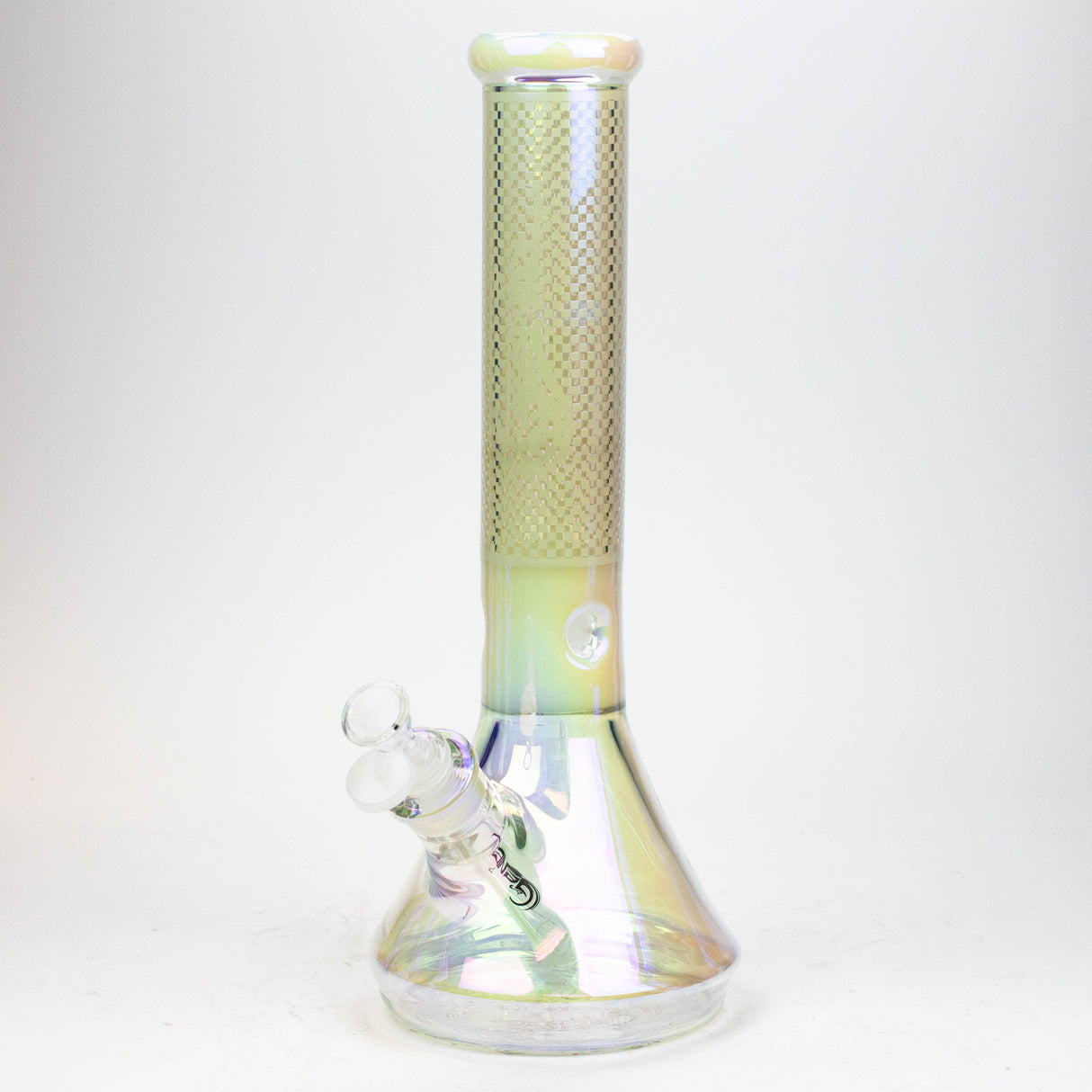 13" Genie electroplated glass beaker bong ( F11 ) Beaker Bong ONE White