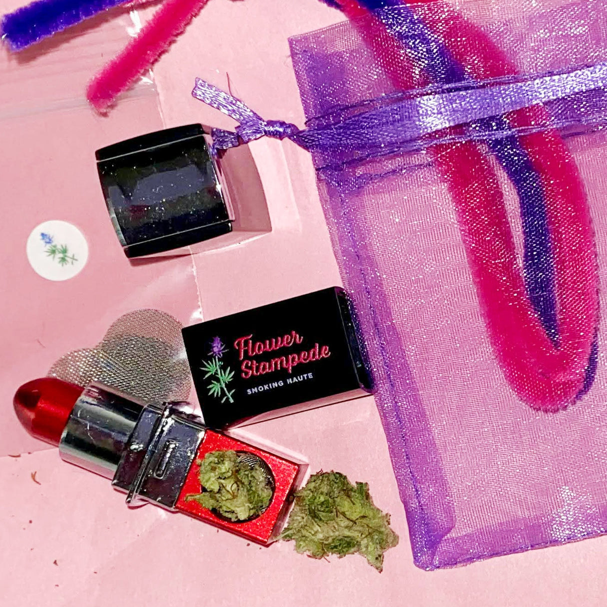 Flower Stampede Lipstick Pipe Metal Pipe Flower Stampede