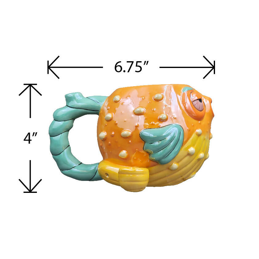 Stoned pufferfish mug pipe Mug Pipe Roast and Toast Gifts