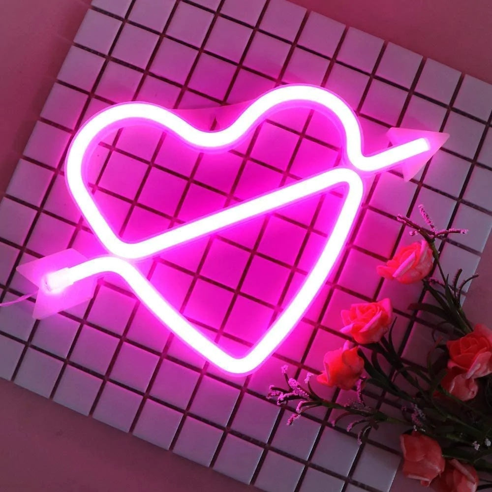 LED Neon Signs - Love Collections Flag · Sign Every Weekend Heart & Arrow_11.5"W x 7.5"H