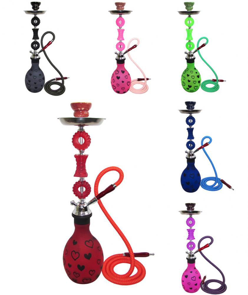 Zebra Heart 1 Hose Hookah 28" Tall Hookah Jatiimports LLC