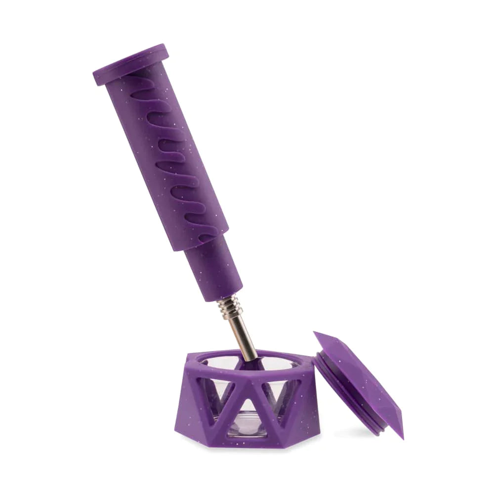Ooze | Hyborg Silicone Glass 4-In-1 Hybrid Water Pipe And Dab Straw Resin · Silicone Rig Cannatron