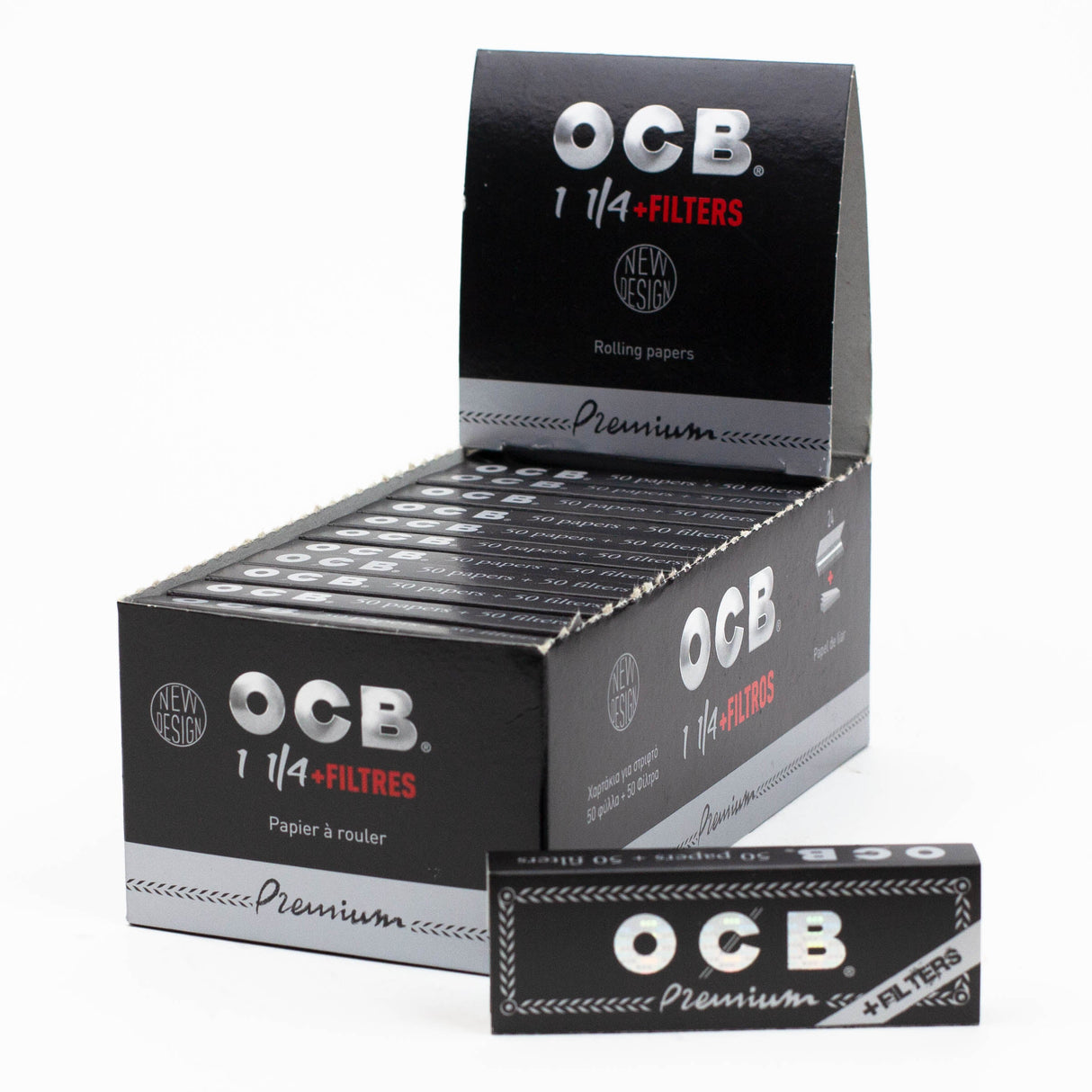 OCB Premium rolling paper 1 - 1/4" Size ONE 1 1/4+Filters