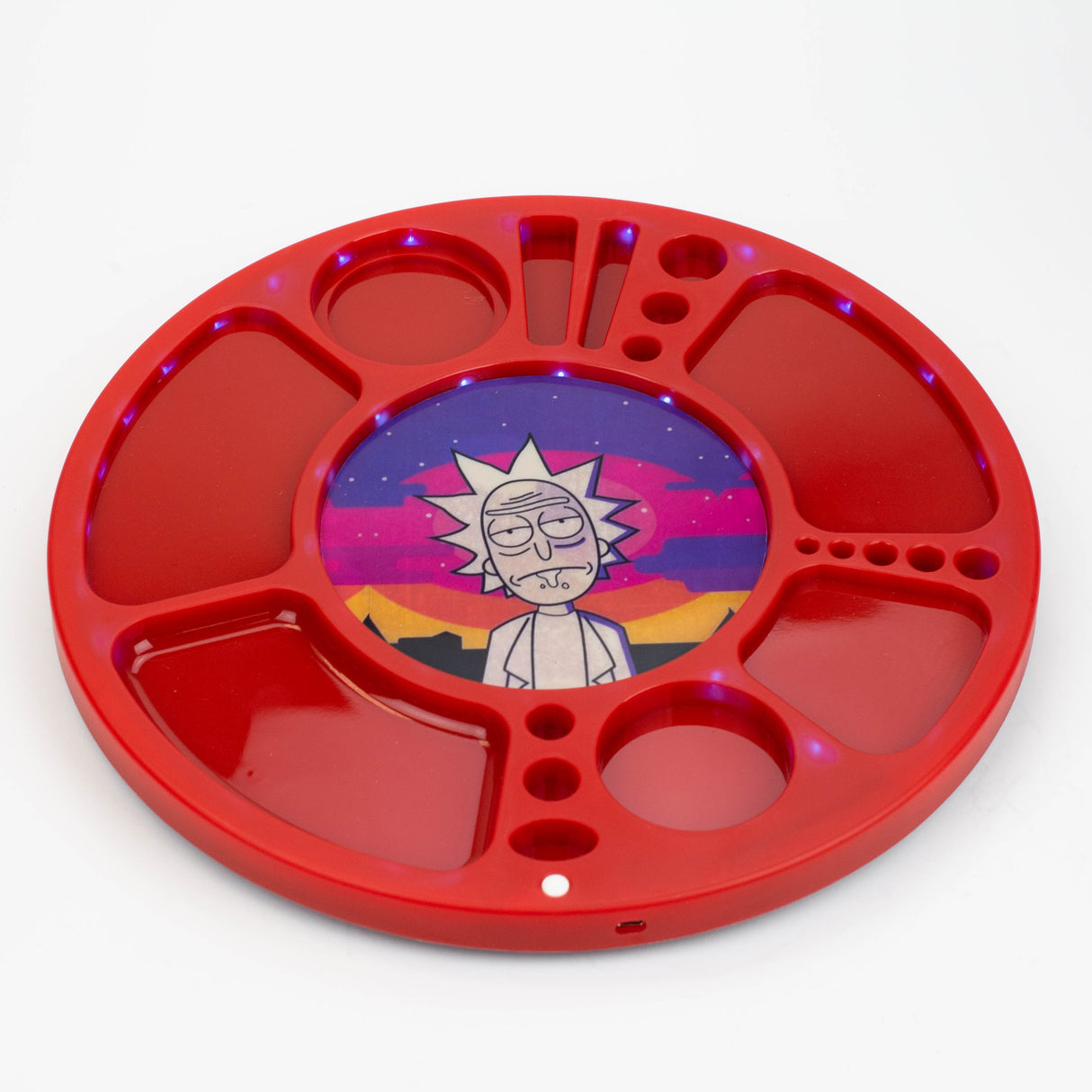 Multifunctional 360 Degree Rotating Led Spinning Rolling Tray Tray BANKA RED