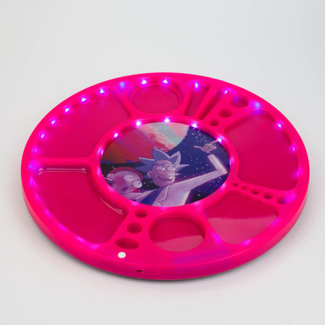 Multifunctional 360 Degree Rotating Led Spinning Rolling Tray Tray BANKA PINK