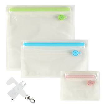 YPVE | Reusable Phone-Power Vacuum Sealer Start Kit Zip Bag Universal Trim Supply