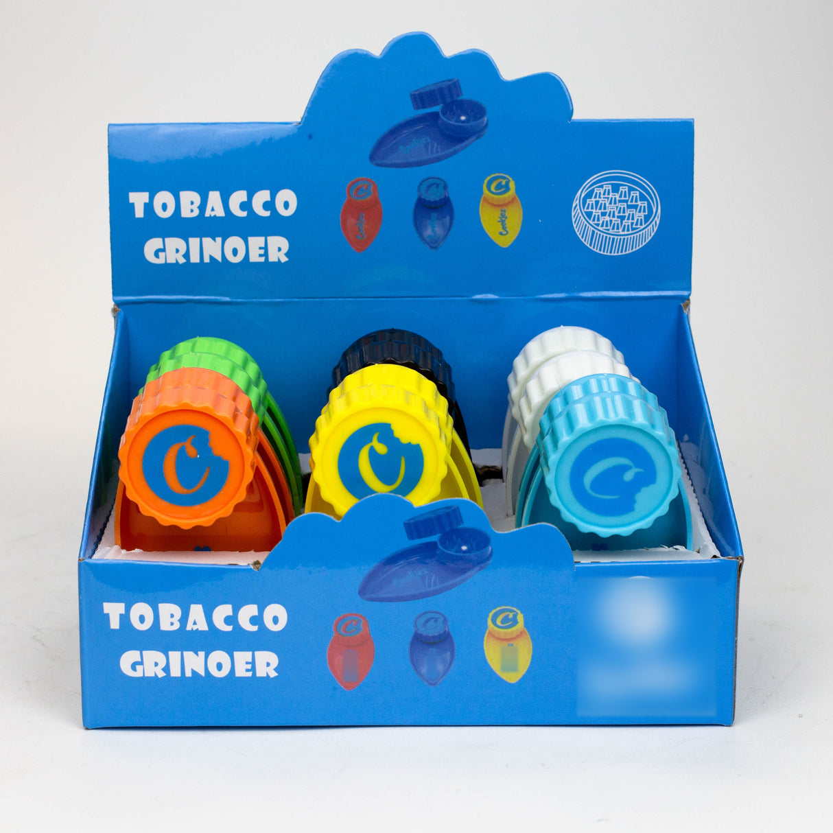 Plastic Grinder with mini leaf shape tray Box of 12 Display Pack BANKA