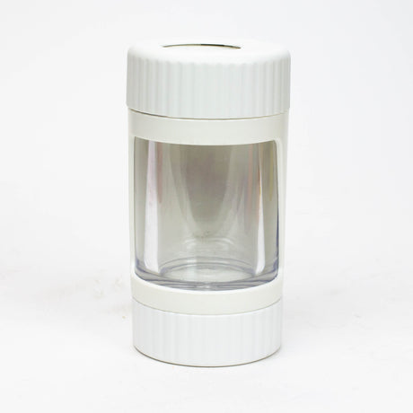 Z4-in-1 LED Magnify Jar with a grinder and one hitter Jar 777 Smoke White