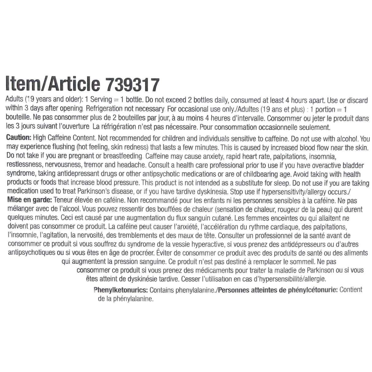 Tidal Twist Extra Strength 5-hour ENERGY Drink Energy Drink ONE