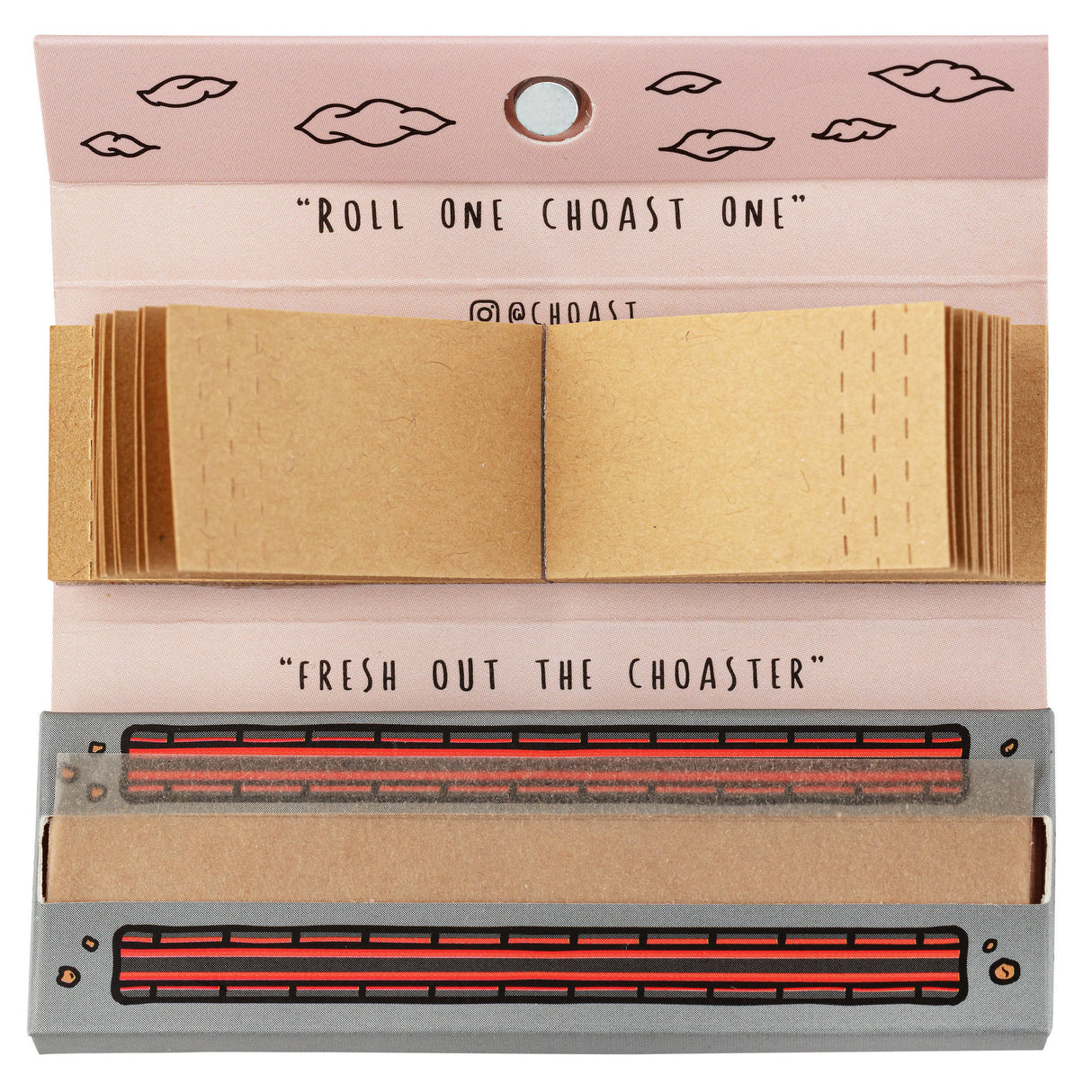 Choast Rolls - 1 1/4 Size - Natural Hemp Papers - 22 Packs Per Carton 1 - 1/4" Size Choast