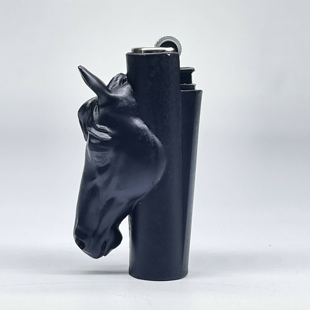 Black Horse 3D Lighter Case for Mini ClipperLighter Accessory MAD LIGHTER SHOP