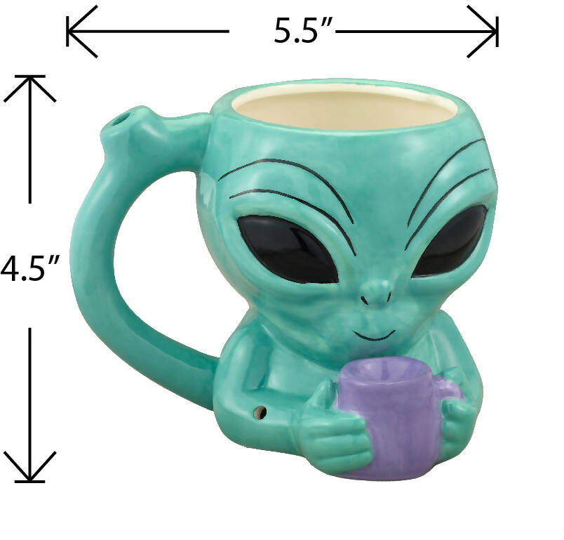 Alien Pipe Mug Mug Pipe Roast and Toast Gifts
