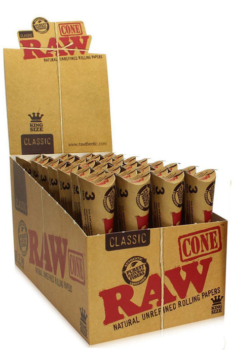 RAW Natural Unrefined Pre-Rolled Cone Pre-rolled Cone (Display Pack) ONE 1 1/4"