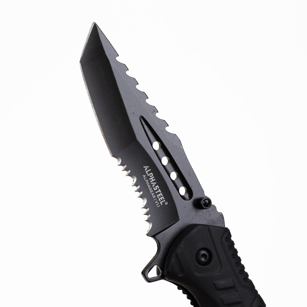 ALPHASTEEL Hunting Knife - Black Rider Folding Knife JJ Distribution