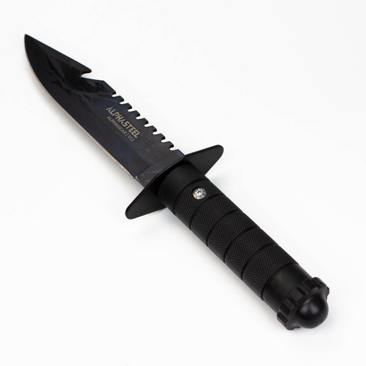 ALPHASTEEL Hunting Knife - Black Survival Fixed Blade Knife JJ Distribution