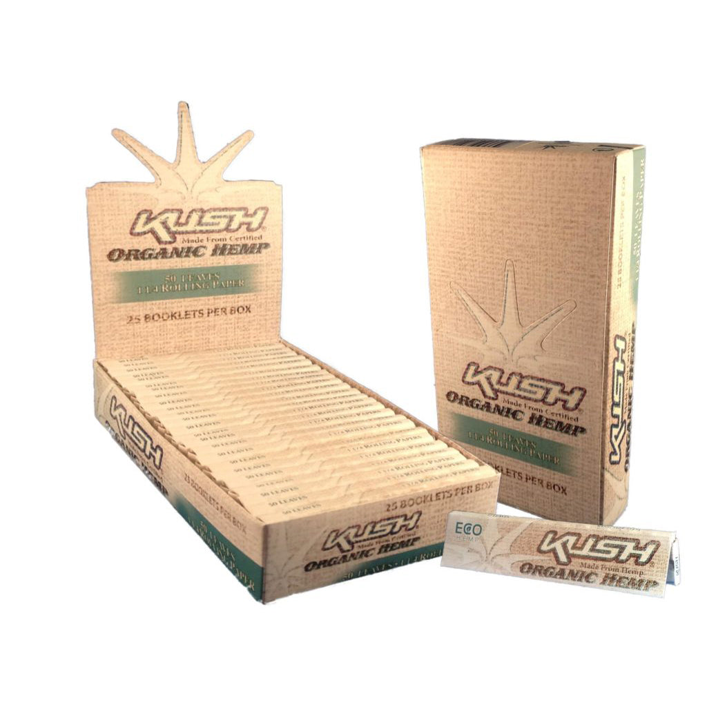 KUSH® | Organic Hemp Rolling Paper 1 - 1/4" Size NIBO Distribution 1 1/4 Size