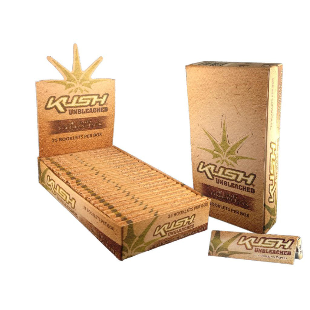 KUSH® | Natural Unbleached Hemp Rolling Paper 1 - 1/4" Size NIBO Distribution 1 1/4 Size