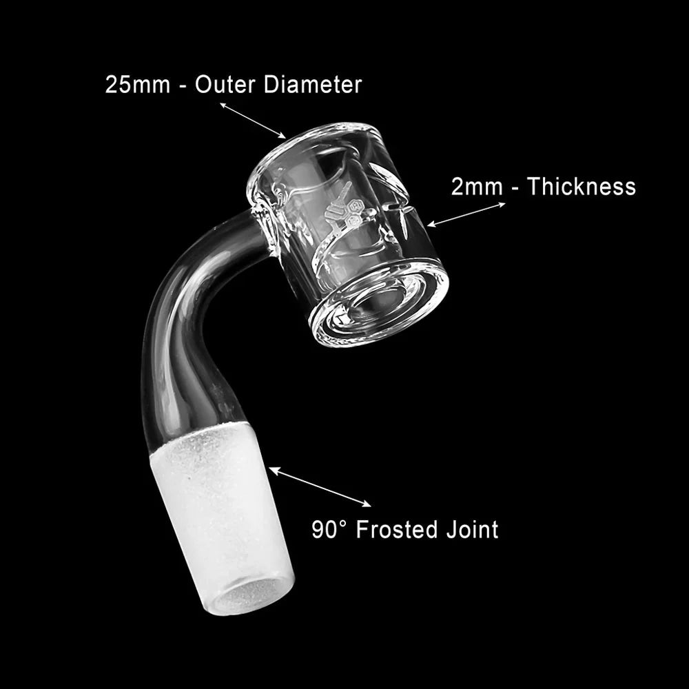 Honeybee Herb - HONEY CHAMBER QUARTZ BANGER - 90° DEGREE | YL Bowl · Banger · Oil Burner Honeybee Herb