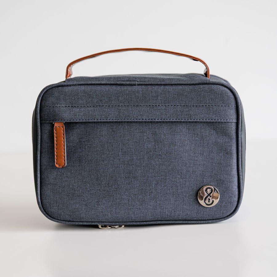 Herb & Mary | Smell Proof Accessories Storage Stash Case w/Integrated Combo Lock (Medium) Pouch Herb & Mary Dark Grey (Blue)