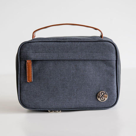 Herb & Mary | Smell Proof Accessories Storage Stash Case w/Integrated Combo Lock (Medium) Pouch Herb & Mary Dark Grey (Blue)