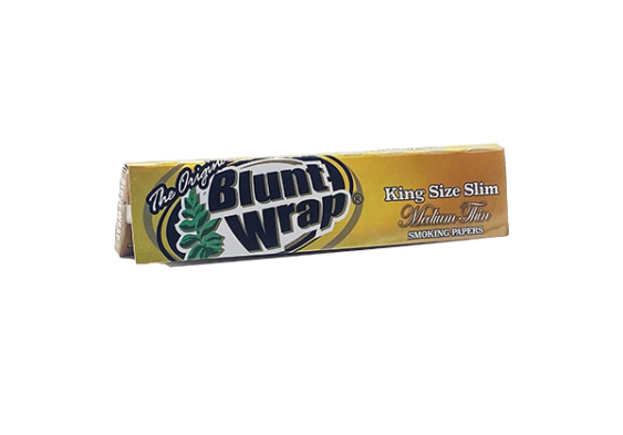 Blunts Wrap | Medium Thin Gold Rolling Paper 1 - 1/4" Size NIBO Distribution