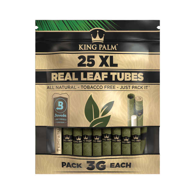 King Palm | 25 XL Hand-Rolled Leaf Box of 8 Leaf Wrap Cannatron