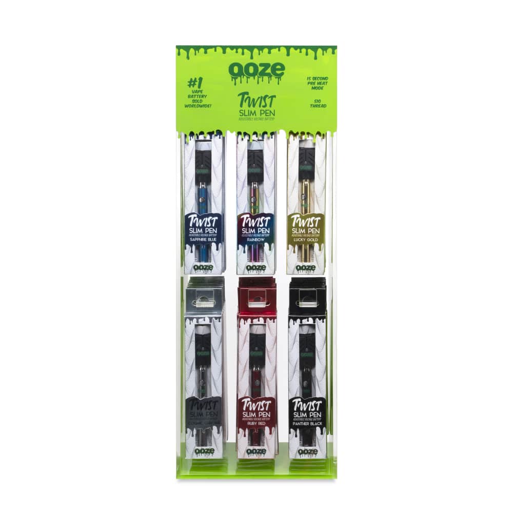 Ooze | Twist slim Vape Pen 48ct Battery Display 510 Battery Cannatron