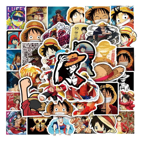 50pcs Assorted Anime Design Stickers Gadget Every Weekend One Piece