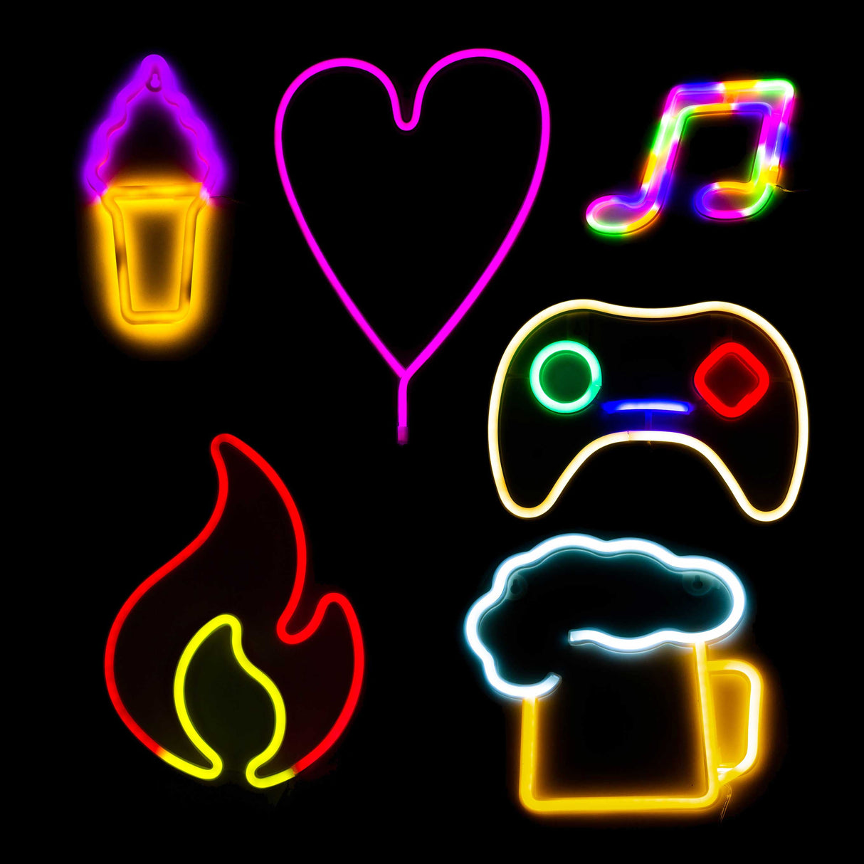 LED Neon Decoration Signs - Party Collections Flag · Sign JJ Distribution