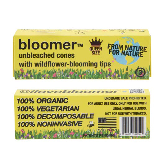 bloomer™ | queen size paper cones - unbleached box of 20 Pre-rolled Cone (Display Pack) bloomer