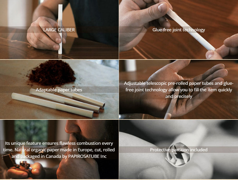 PAPIROSATUBE - Pre-rolled paper tubes Pre-rolled Cone (Display Pack) PAPIROSATUBE