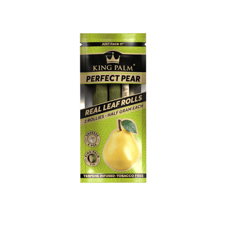 King Palm | 2 Rollie Hand-Rolled with flavor tips Box of 20 Leaf Wrap Cannatron Perfect Pear