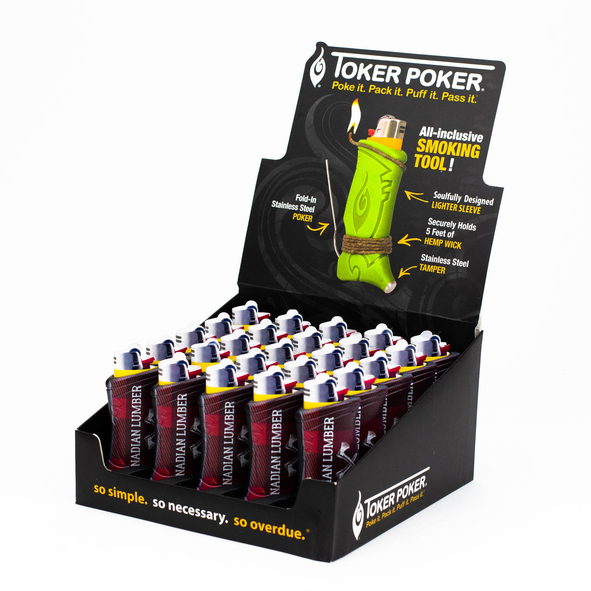 Canadian Lumber - TOKER POKER Display of 25 Accessory Canadian Lumber