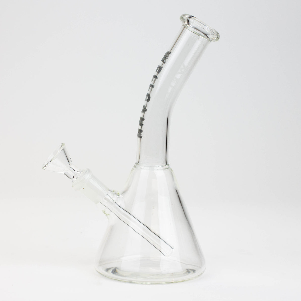 WellCann | 8" Clear Glass Beaker Bong with Bent Neck Glass Bong Smoking Cat Distribution