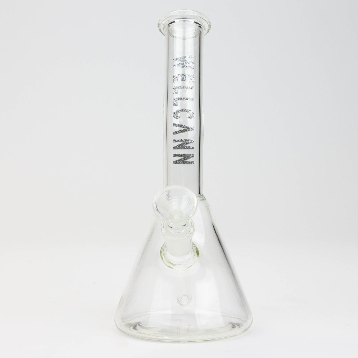 WellCann | 8" Clear Glass Beaker Bong with Bent Neck Glass Bong Smoking Cat Distribution