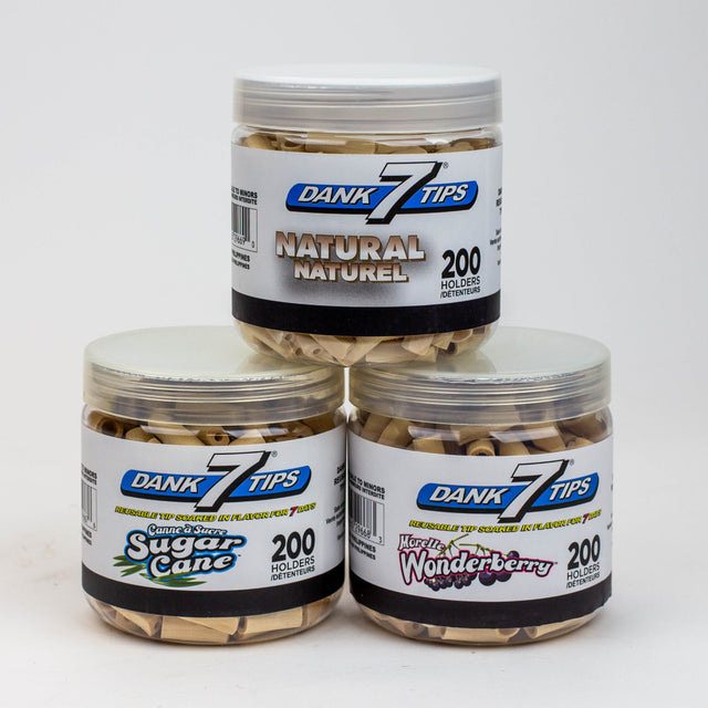 Dank 7 Flavoured Wooden Reusable Tips holders 200 Filter Tip ONE