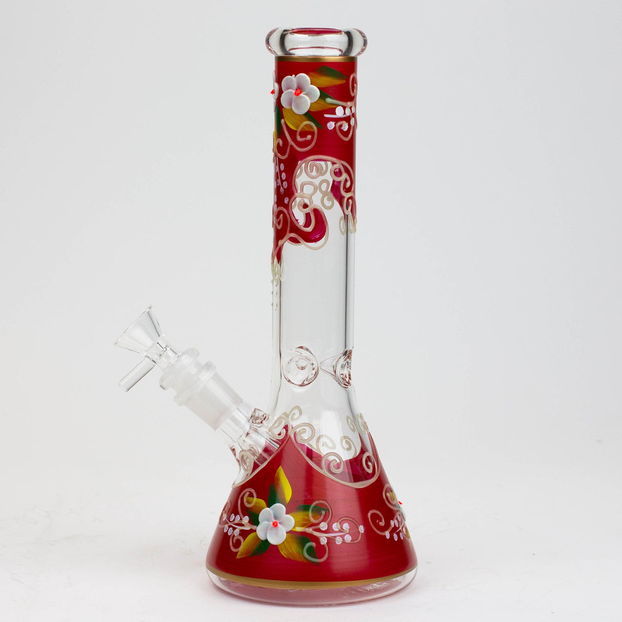 10" Glow in the dark Hand painted glass water bong Glass Bong BANKA