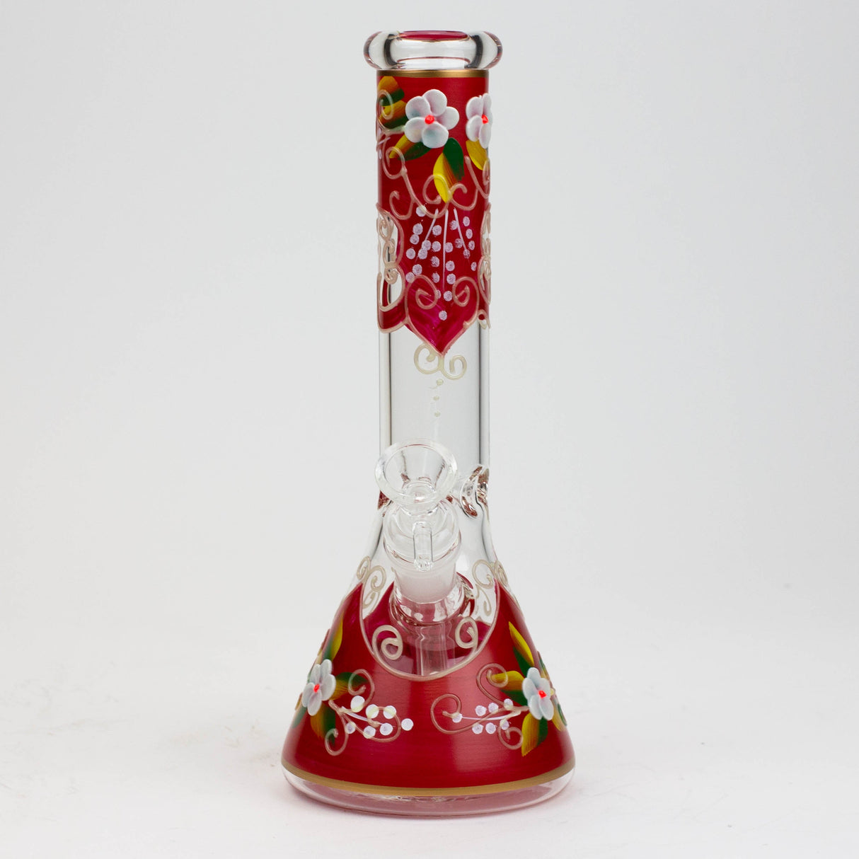 10" Glow in the dark Hand painted glass water bong Glass Bong BANKA