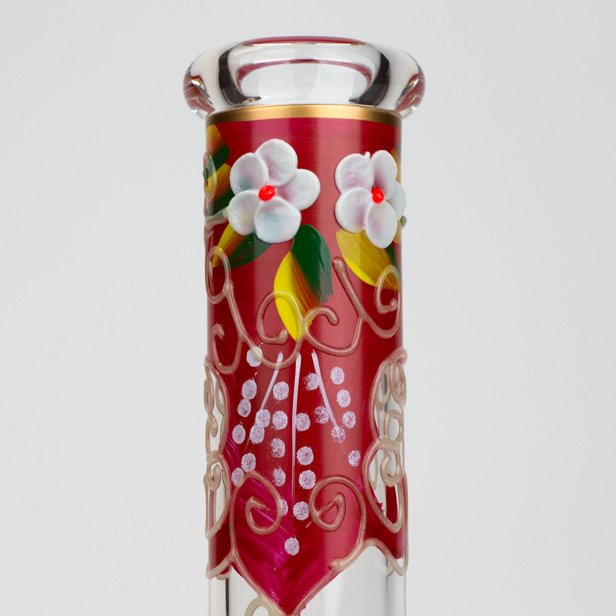 10" Glow in the dark Hand painted glass water bong Glass Bong BANKA