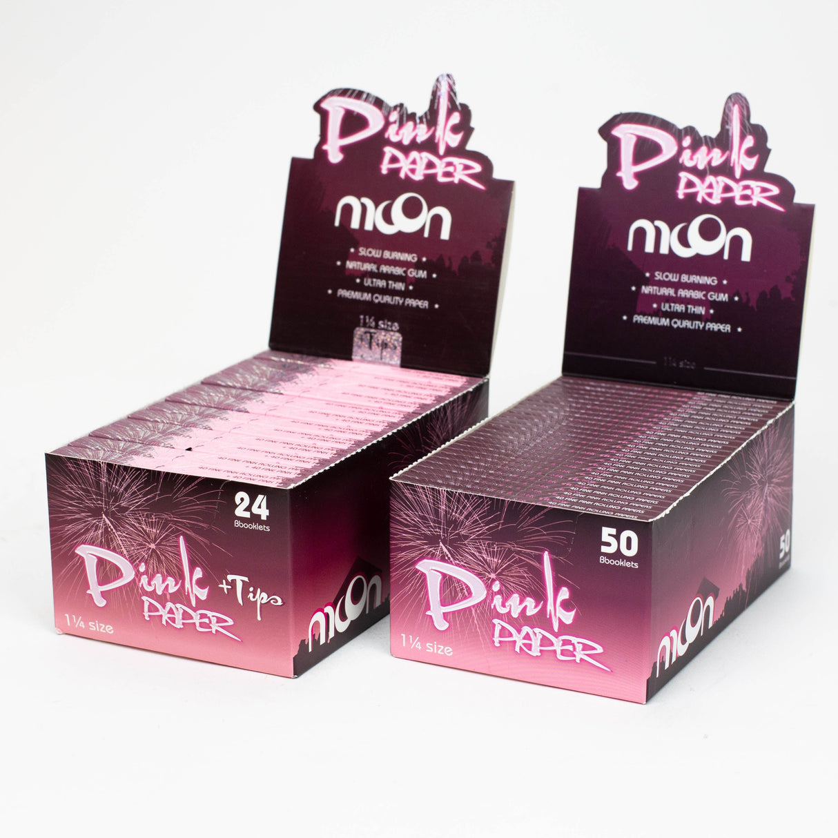 MOON - COLOR PINK PAPER 1 - 1/4" Size Coast 2 Coast