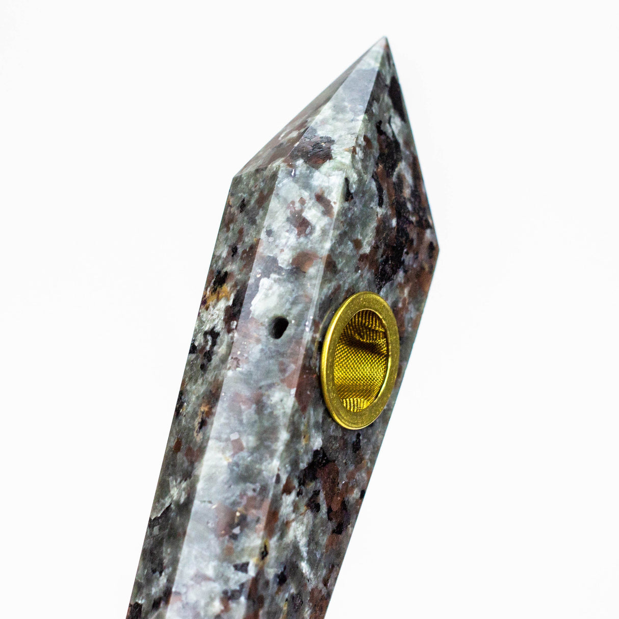 Acid Secs - Black light Natural Fire Stone Smoking Pipe with choke hole Quartz · Stone Pipe Acid Secs Productions Inc.