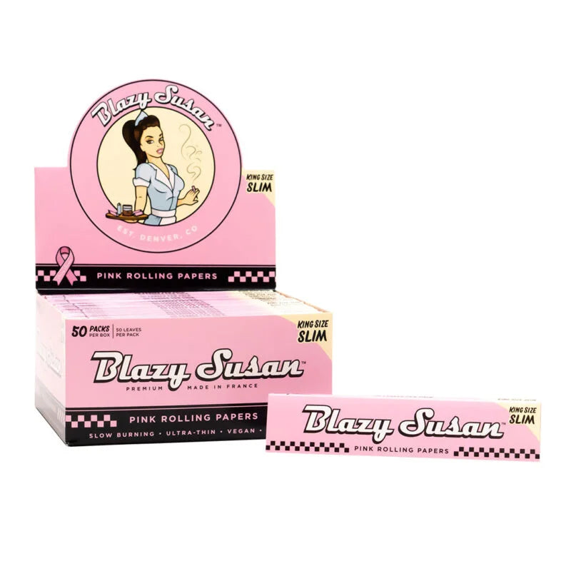 Blazy Susan | King Size Rolling Pink paper box of 50 King Size ONE
