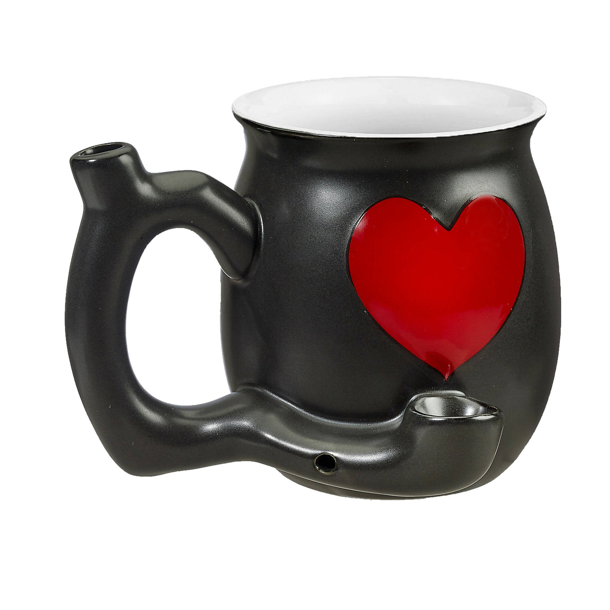 embossed red heart mug - white inside Mug Pipe Roast and Toast Gifts