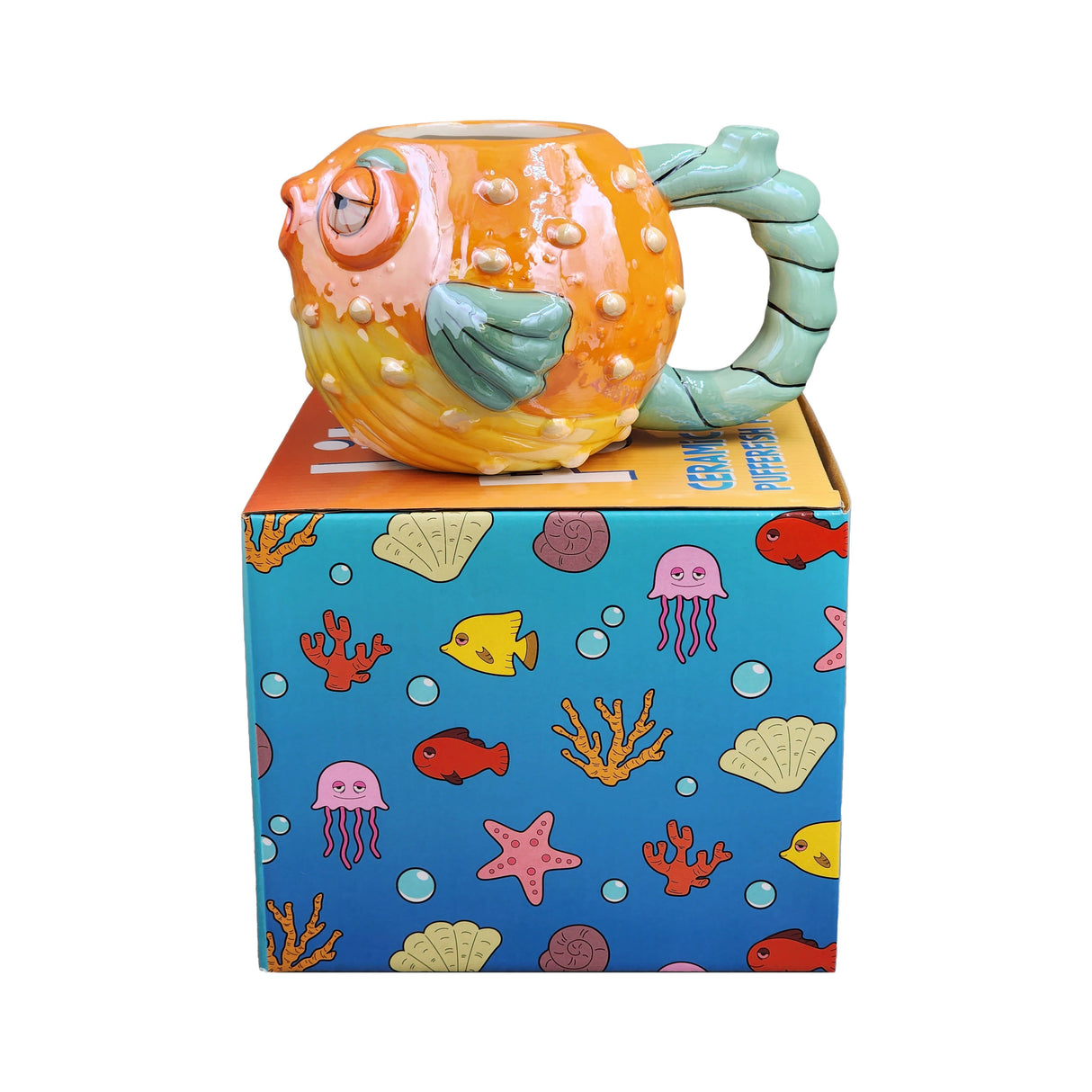 Stoned pufferfish mug pipe Mug Pipe Roast and Toast Gifts