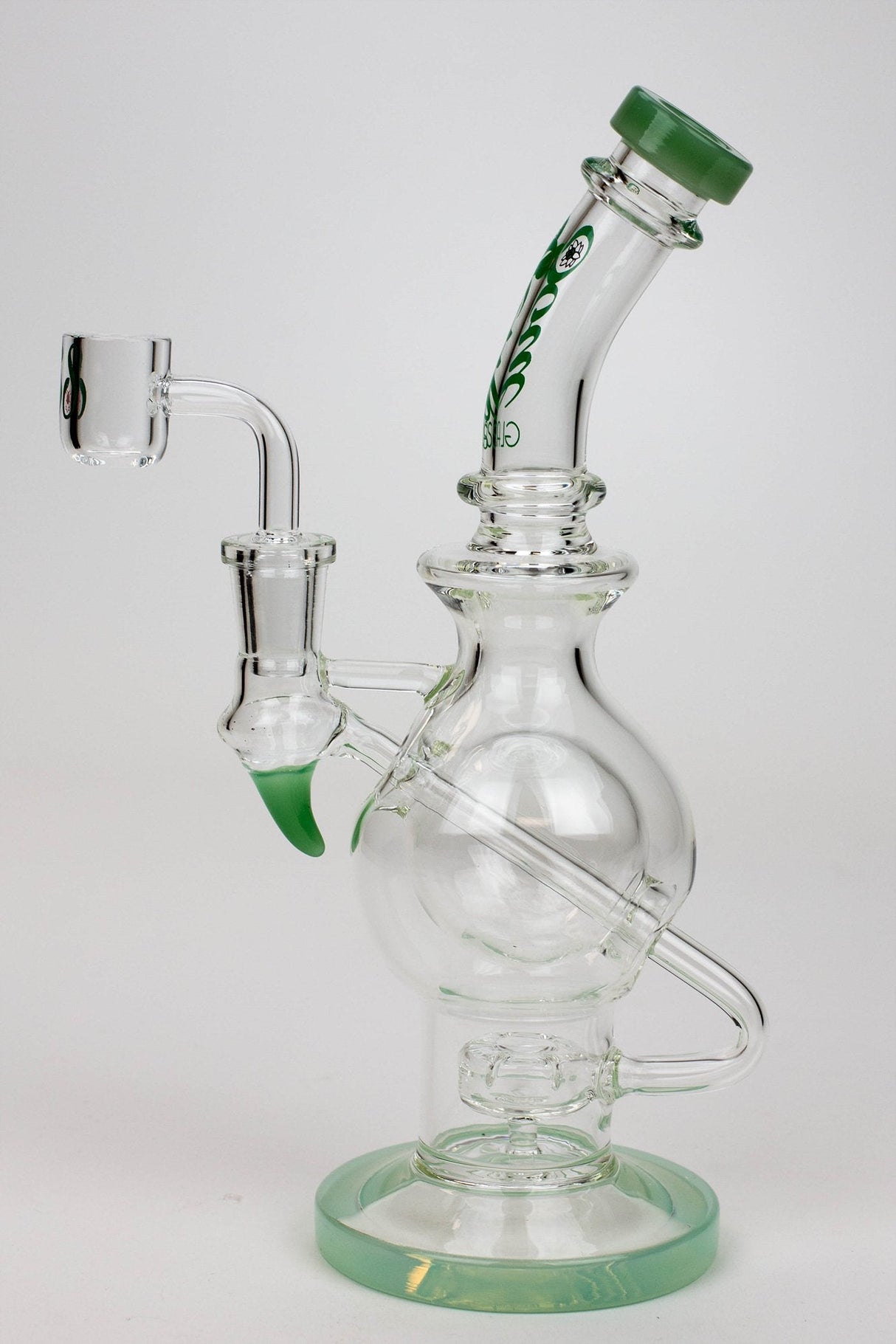 9.5" SOUL Glass 2-in-1 double glass sphere recycler Glass Bong Canadian Distributor