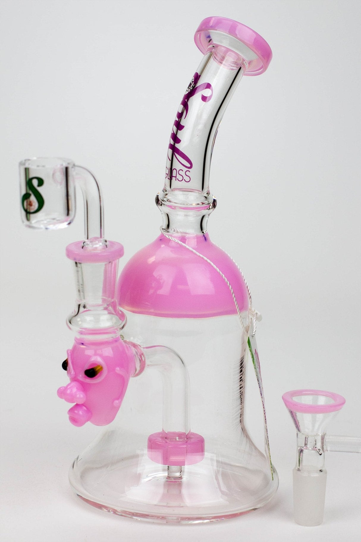 8.5" SOUL Glass 2-in-1 show head diffuser bong Glass Bong Canadian Distributor Pink