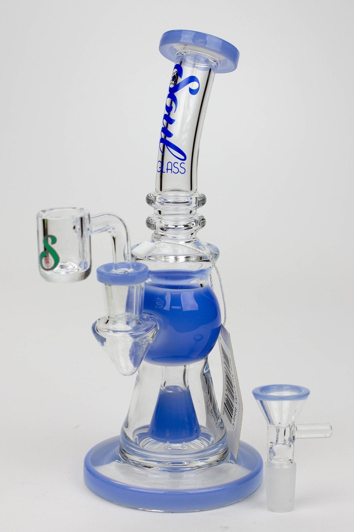 8.2" SOUL Glass 2-in-1 Cone diffuser glass bong Glass Bong Canadian Distributor Blue