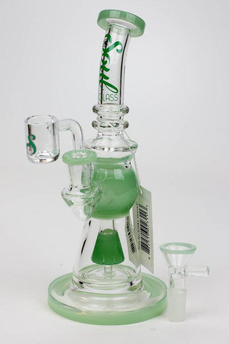 8.2" SOUL Glass 2-in-1 Cone diffuser glass bong Glass Bong Canadian Distributor Jade