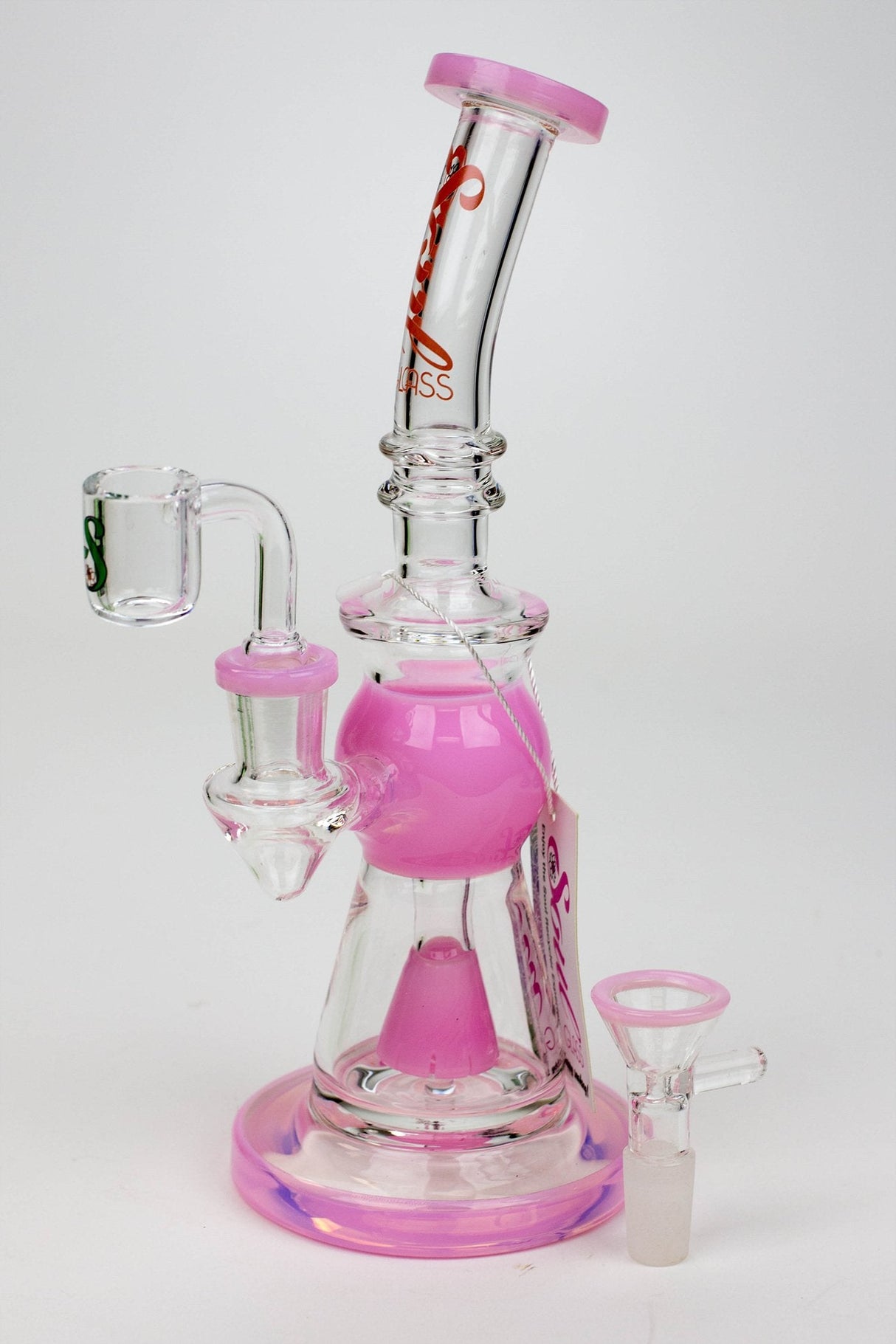 8.2" SOUL Glass 2-in-1 Cone diffuser glass bong Glass Bong Canadian Distributor Pink